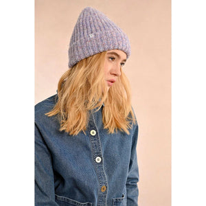 RIB KNIT CUFFED BEANIE-Accessories-MOLLY BRACKEN-ONE-MAUVE-Coriander