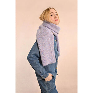 RIBBED MAUVE SCARF-Accessories-MOLLY BRACKEN-Coriander