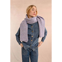 RIBBED MAUVE SCARF-Accessories-MOLLY BRACKEN-Coriander