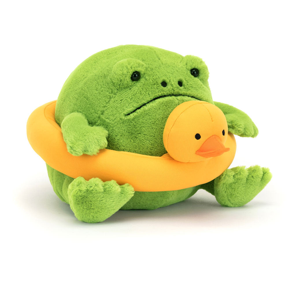 RICKY RAIN FROG WITH RUBBER DUCKY RING-Stuffie-JELLYCAT-Coriander