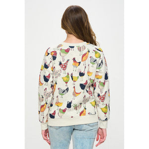 ROOSTER SWEATSHIRT-Tops-SM WARDROBE-Coriander