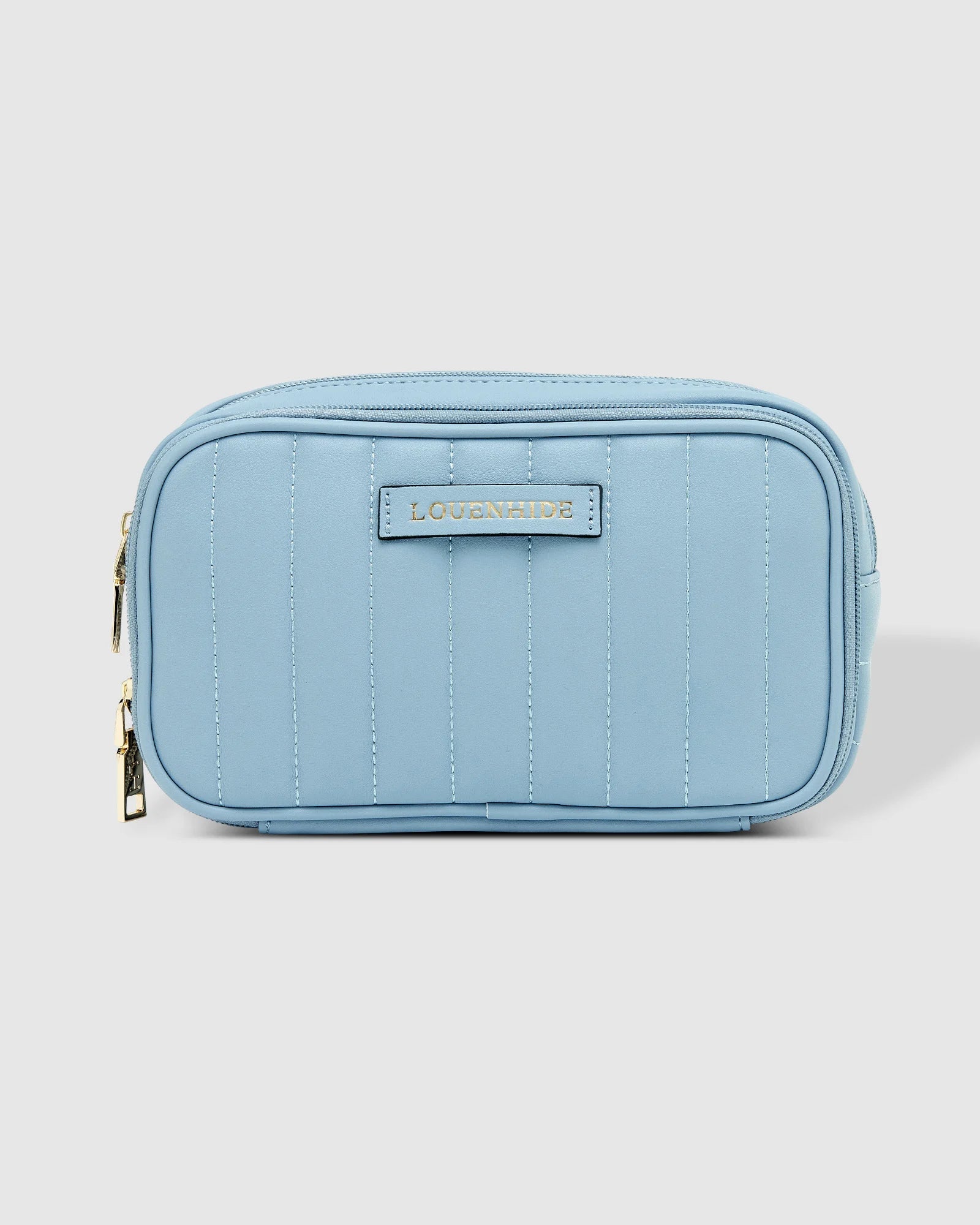 ROSIE COSMETIC CASE-Bags & Wallets-LOUENHIDE-CHAMBRAY-Coriander