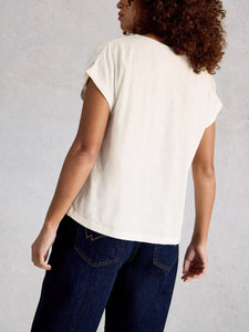 RUCHED TEE | RACHEL-Tops-WHITE STUFF-Coriander