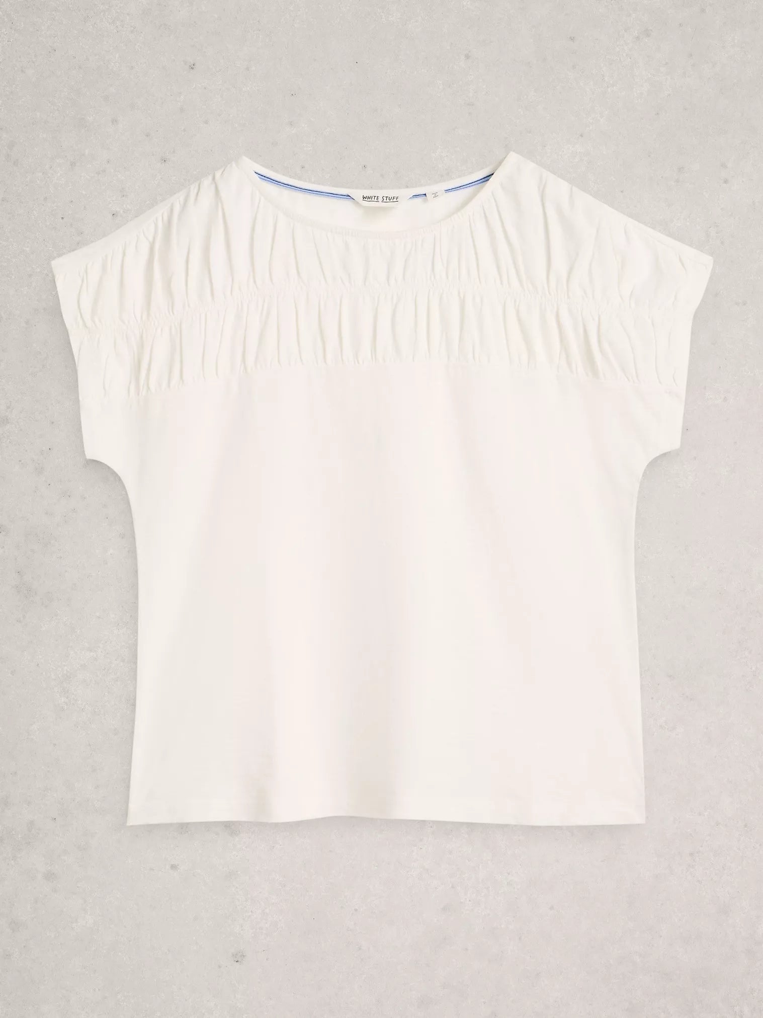 RUCHED TEE | RACHEL-Tops-WHITE STUFF-Coriander