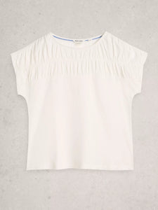 RUCHED TEE | RACHEL-Tops-WHITE STUFF-Coriander