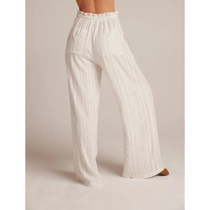 RUFFLE WAIST WIDE LEG PANT-Bottoms-BELLA DAHL-Coriander