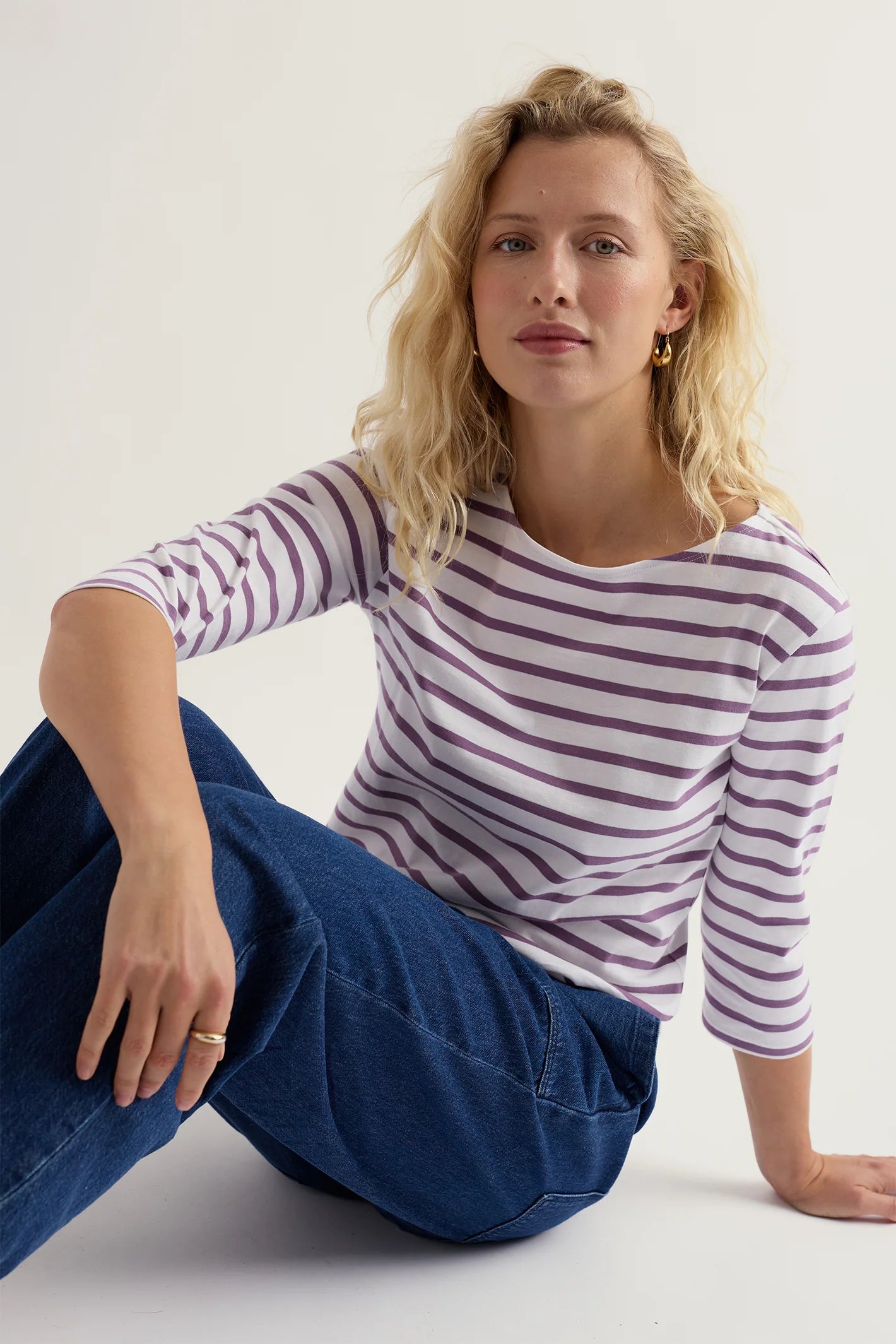 SAILOR TOP | VERBENA WHITE LILAC-Top-SEASALT-Coriander