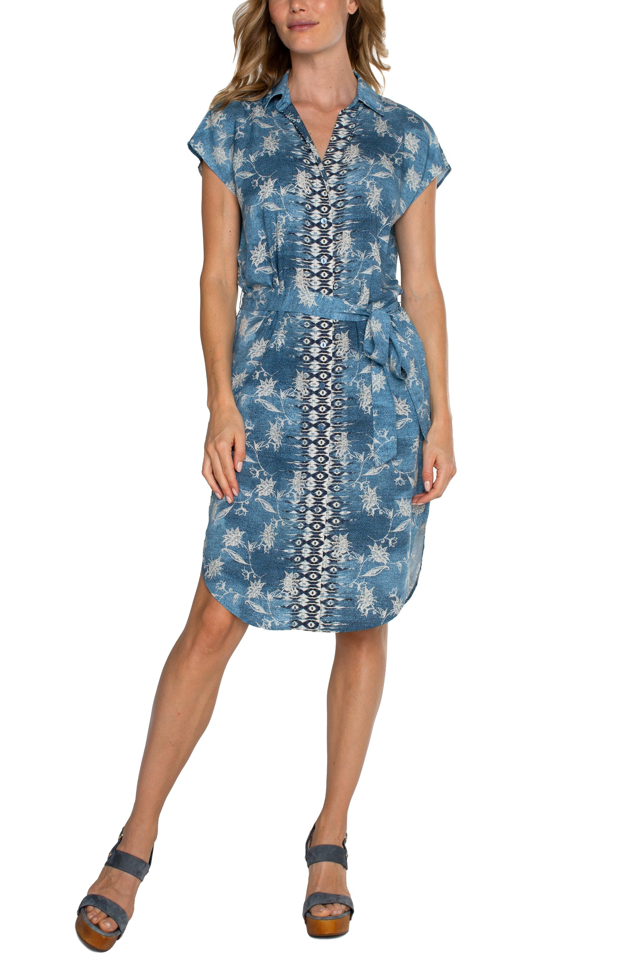 SASHED SHIRT DRESS-Dresses-LIVERPOOL-XSMALL-BLUE-Coriander