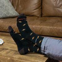 SAWTOOTH CREW SOCKS-Socks & Footwear-DARN TOUGH-Coriander