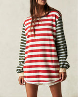 SAWYER STRIPE TEE-Tops-FREE PEOPLE-XSMALL-KELP-Coriander