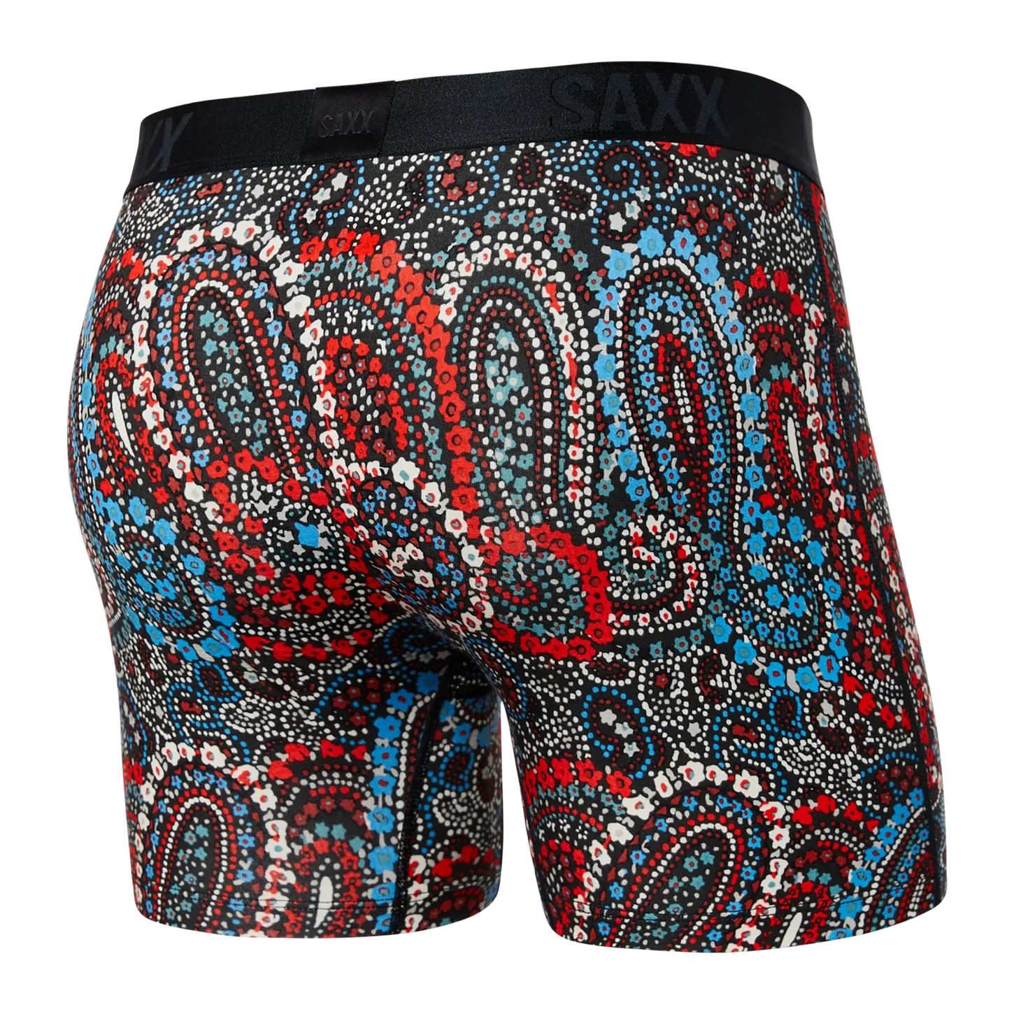 SAXX BOXER BRIEFS 22nd CENTURY SILK | PAINTED PAISLEY-Underwear-SAXX-Coriander