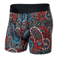 SAXX BOXER BRIEFS 22nd CENTURY SILK | PAINTED PAISLEY-Underwear-SAXX-SMALL-PAINTED PAISLEY MULT-Coriander