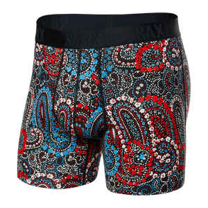 SAXX BOXER BRIEFS 22nd CENTURY SILK | PAINTED PAISLEY-Underwear-SAXX-SMALL-PAINTED PAISLEY MULT-Coriander