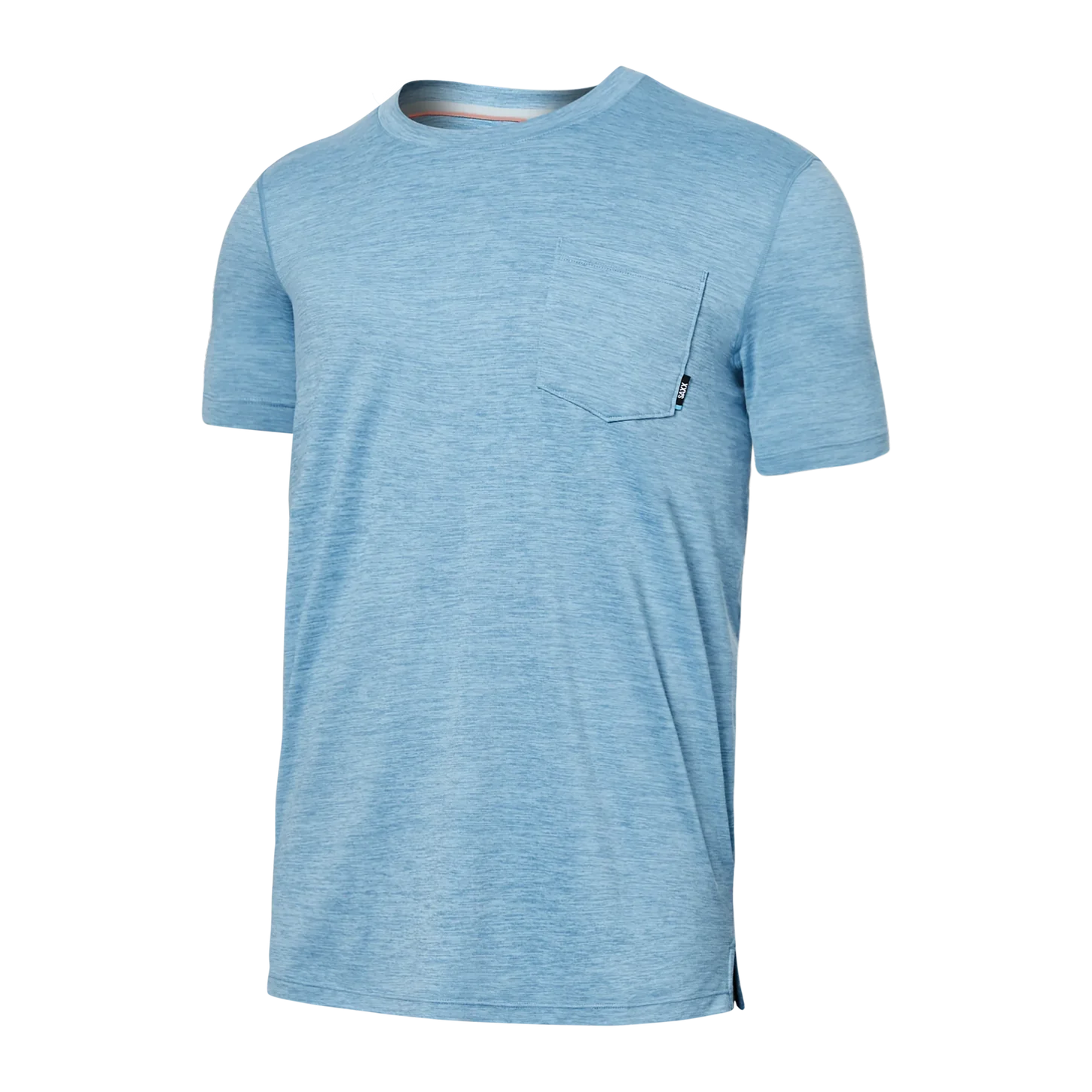 SAXX DROPTEMP TEE-Shirts & Tops-SAXX-SMALL-WASHED BLUE HEATHER-Coriander