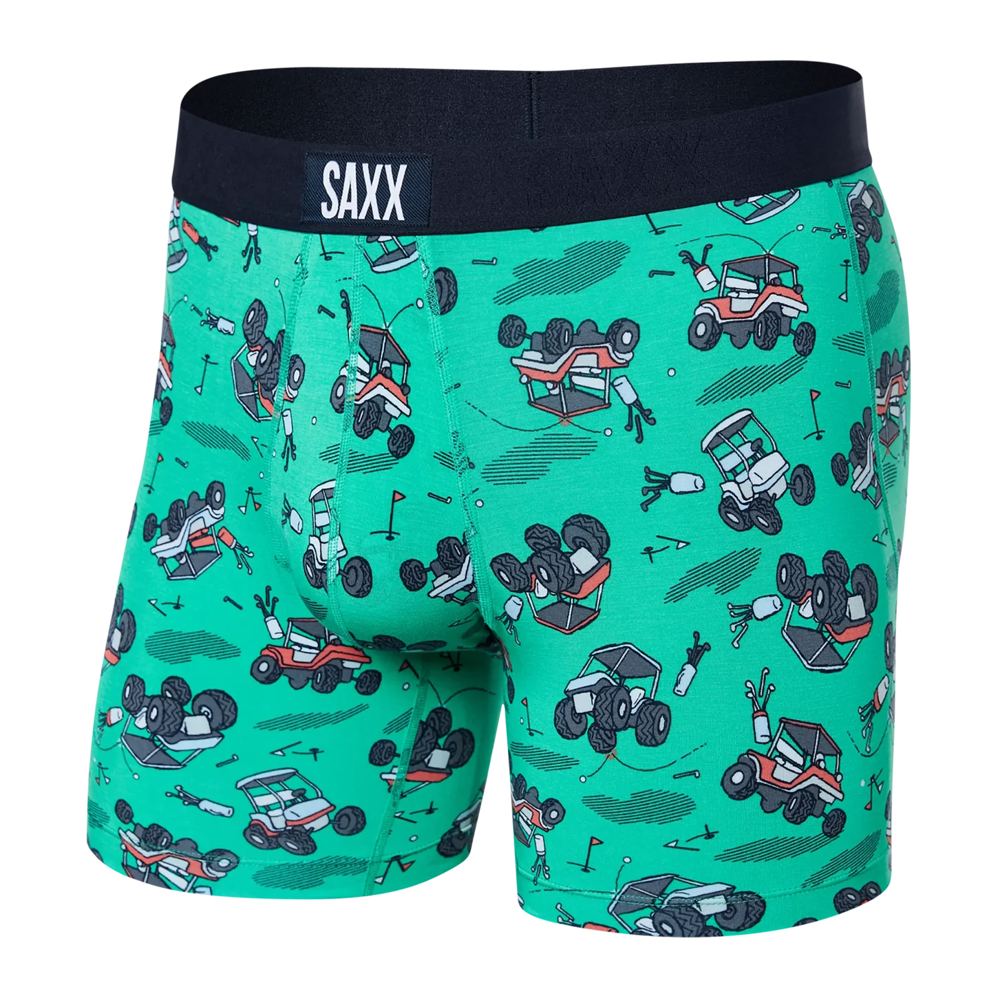 SAXX VIBE BRIEFS - OFF COURSE CARTS GREEN-Underwear-SAXX-SMALL-OFF COURSE CARTS GRN-Coriander