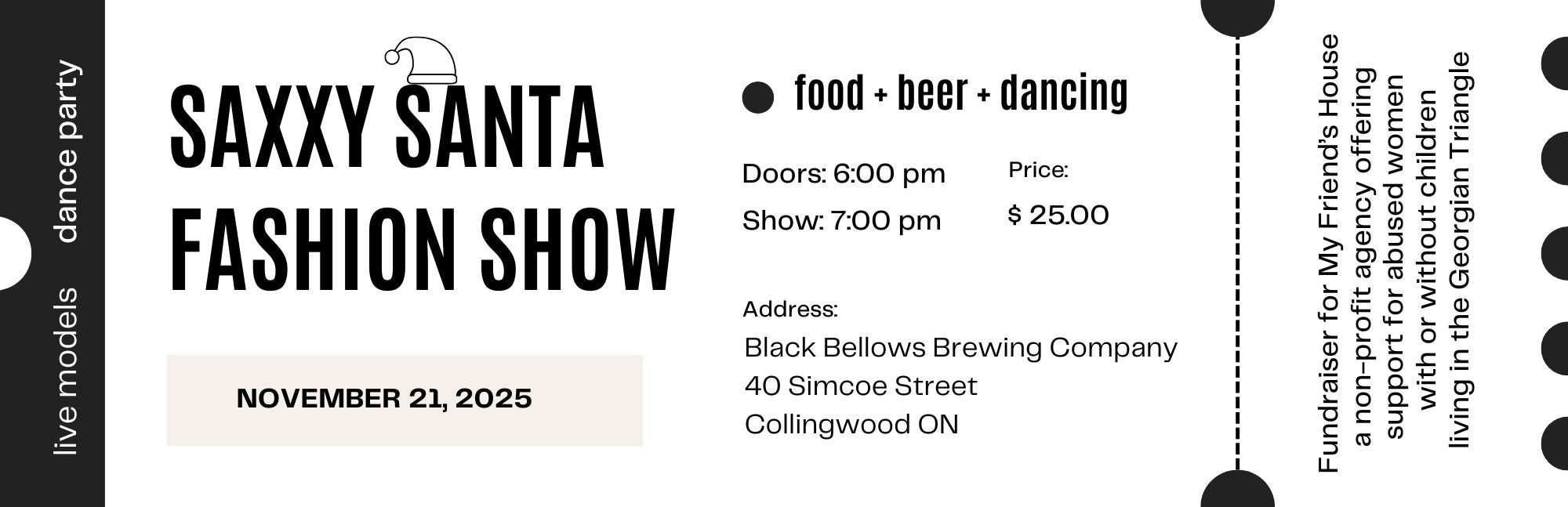 SAXXY SANTA FASHION SHOW TICKET-Event Ticket-COR-Coriander