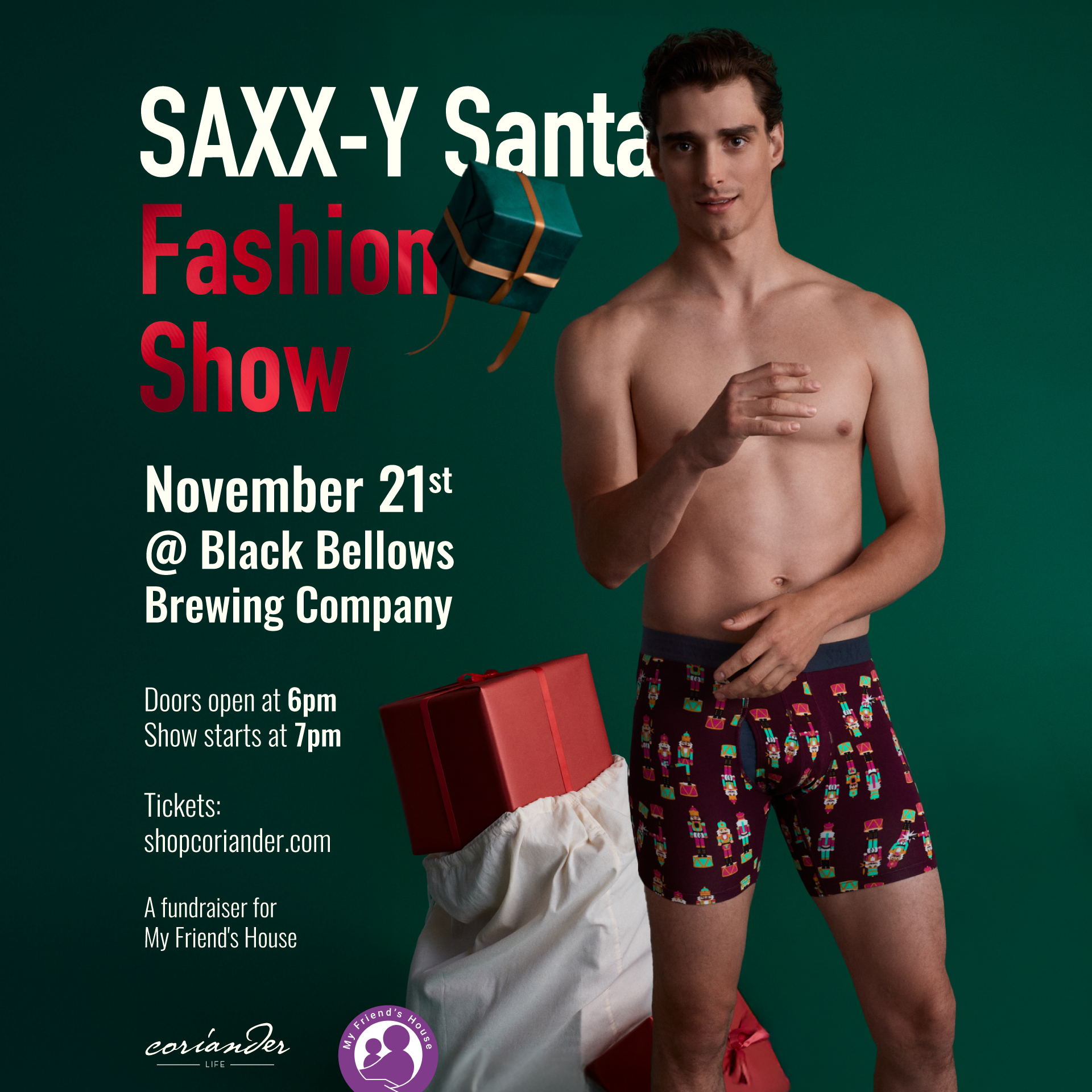 SAXXY SANTA FASHION SHOW TICKET-Event Ticket-COR-Coriander