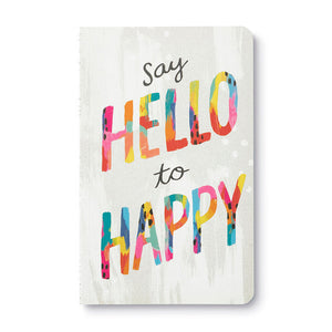 SAY HELLO TO HAPPY JOURNAL-Books & Stationery-COMPENDIUM-Coriander