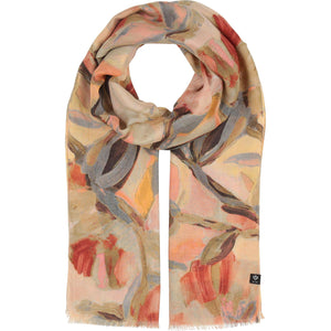 SCARF | ABSTRACT FLORAL-Scarves & Wraps-V.FRAAS SPRING/SUMMER-Coriander