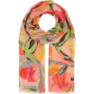 SCARF | ABSTRACT FLORAL-Scarves & Wraps-V.FRAAS SPRING/SUMMER-Coriander