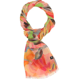 SCARF | ABSTRACT FLORAL-Scarves & Wraps-V.FRAAS SPRING/SUMMER-Coriander