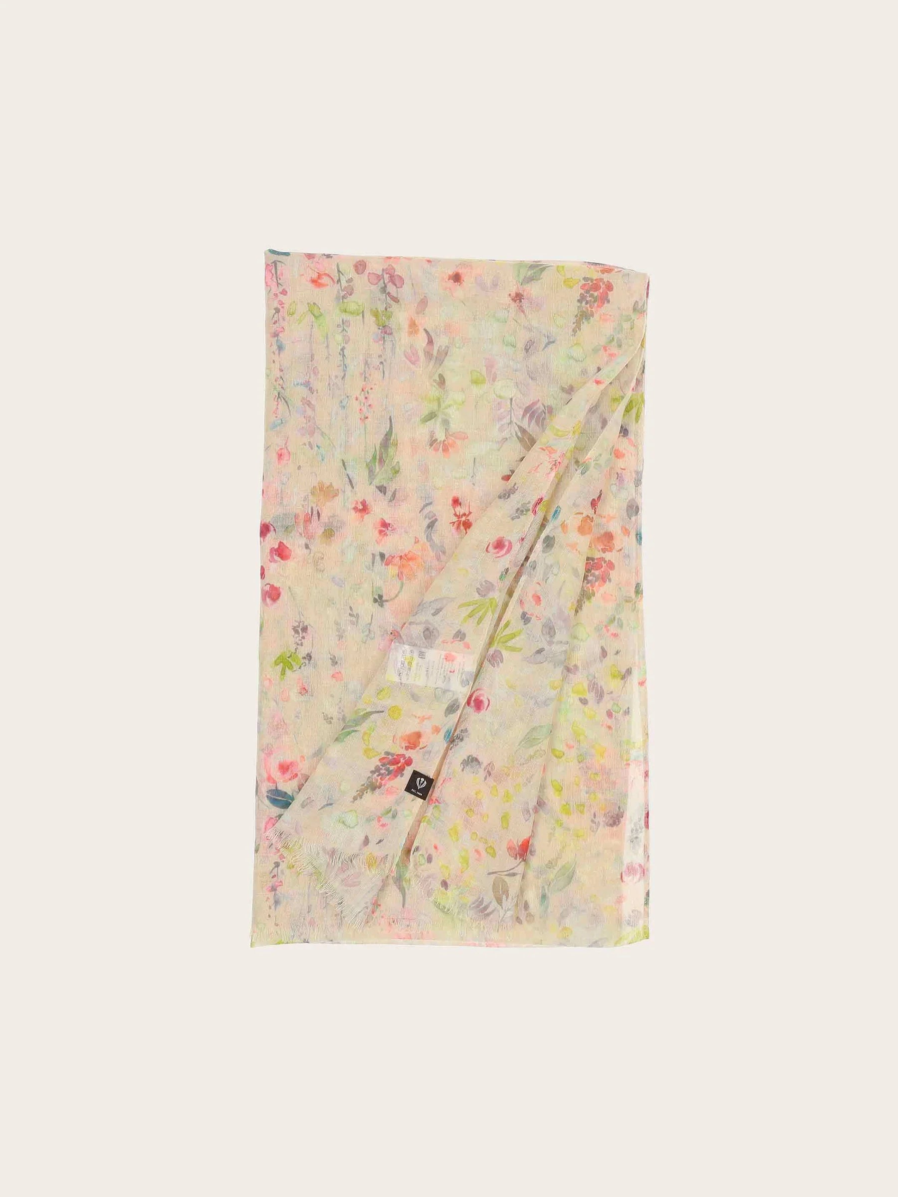 SCARF | DAINTY FLOWERS-Scarves & Wraps-V.FRAAS SPRING/SUMMER-Coriander