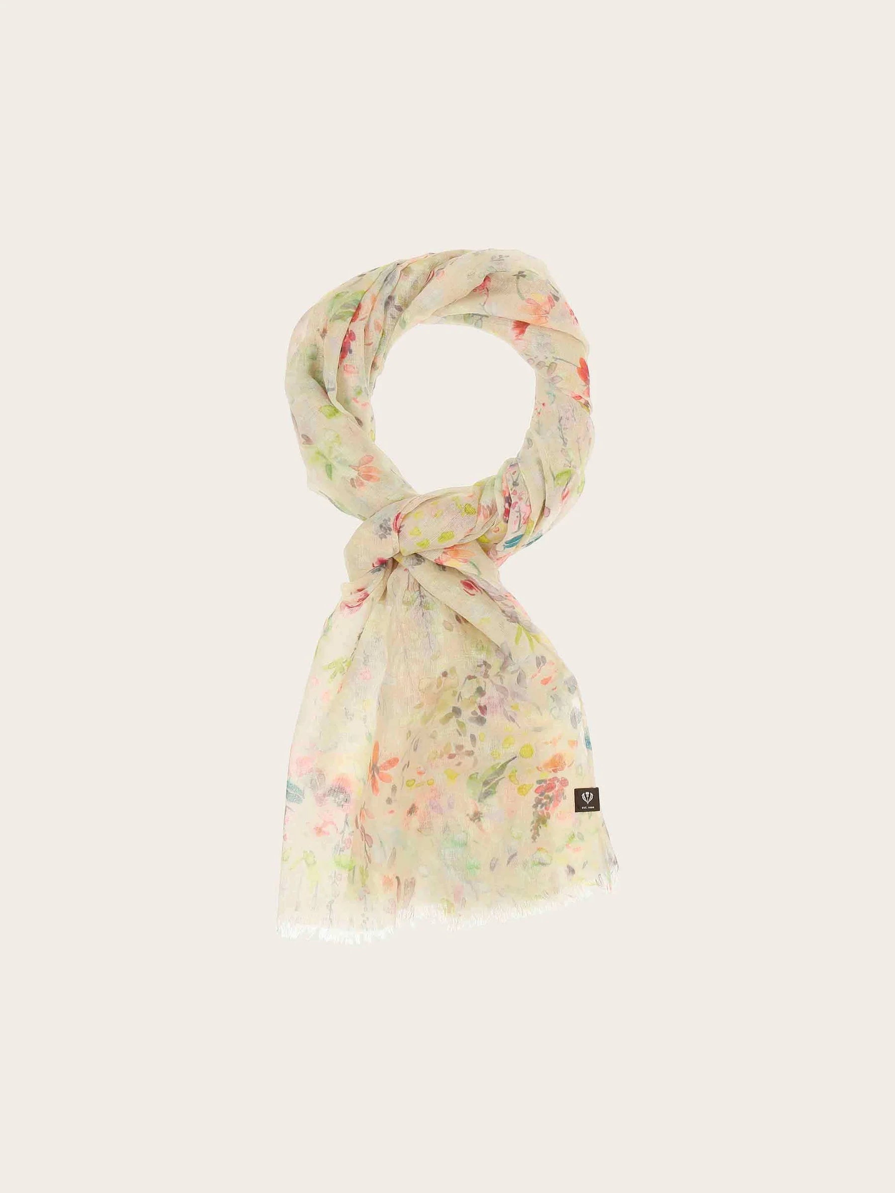 SCARF | DAINTY FLOWERS-Scarves & Wraps-V.FRAAS SPRING/SUMMER-Coriander