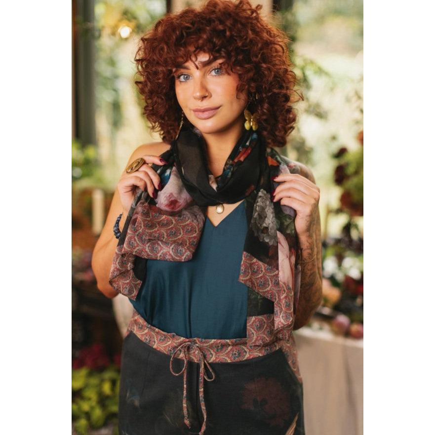 SCARF | FLIGHT OF FANCY HUMMINGBIRD-Scarves & Wraps-MARKET OF STARS-Coriander