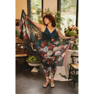 SCARF | FLIGHT OF FANCY HUMMINGBIRD-Scarves & Wraps-MARKET OF STARS-Coriander