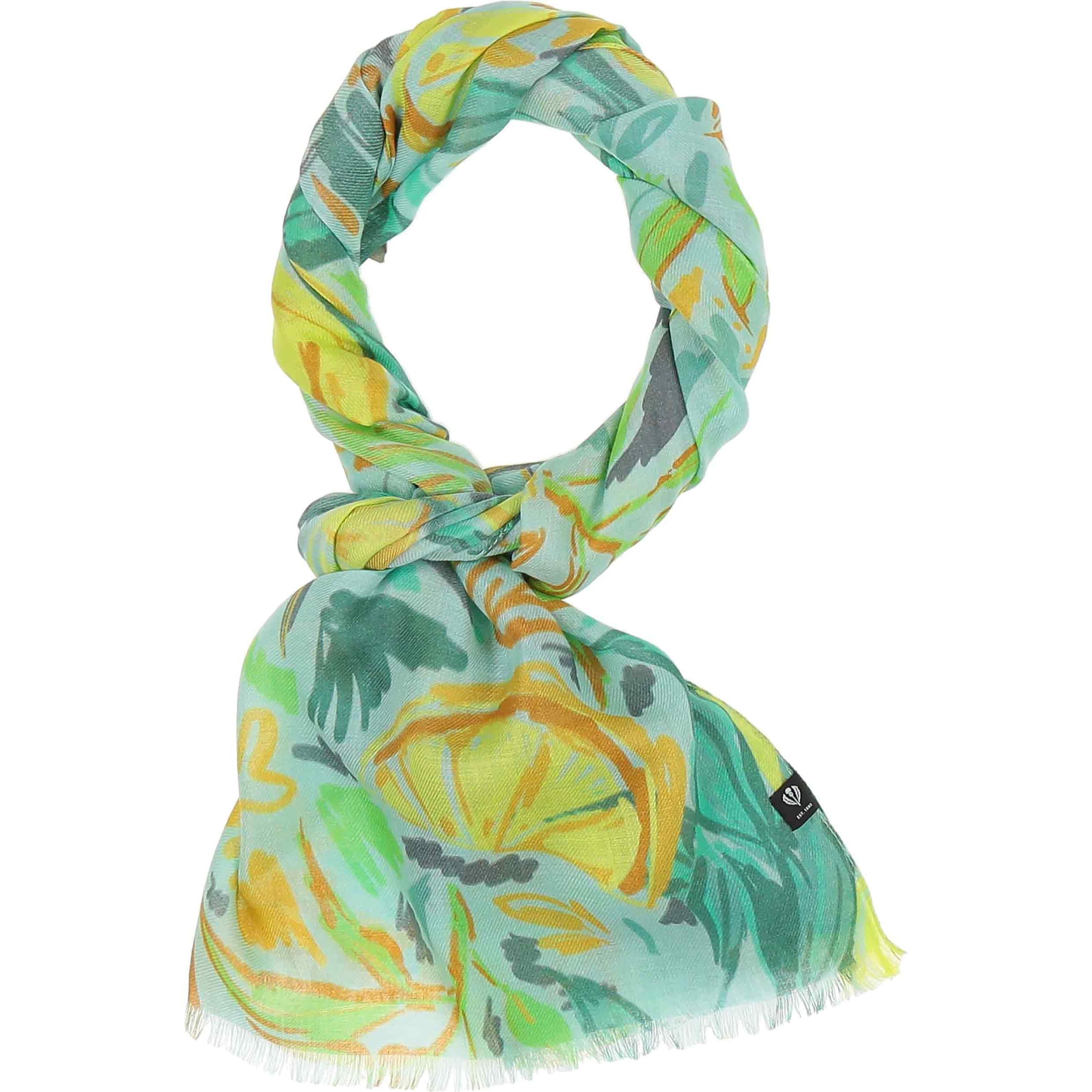 SCARF | FLORAL FRUIT-Scarves & Wraps-V.FRAAS SPRING/SUMMER-Coriander