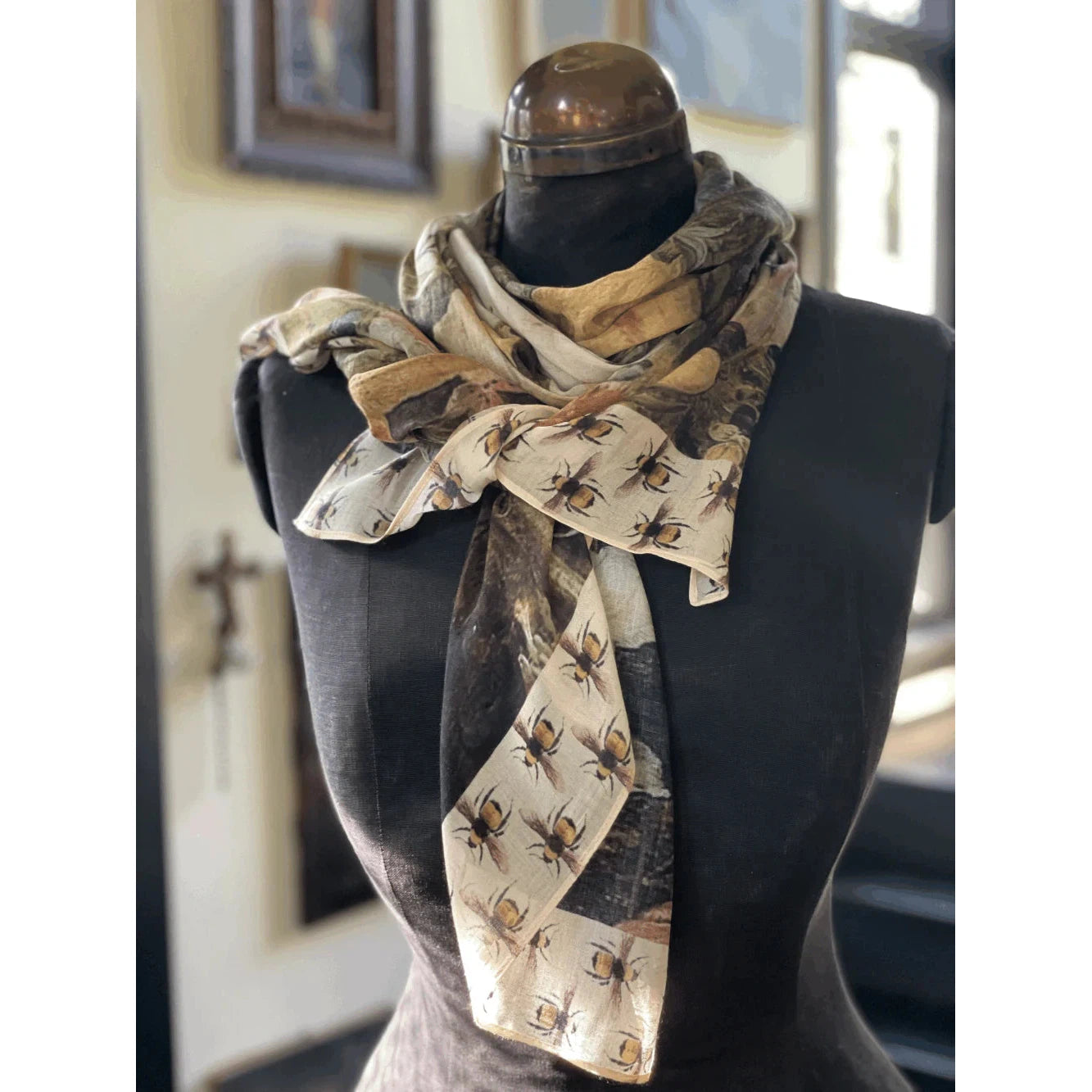 SCARF | I DREAM IN FLOWERS-Scarves & Wraps-MARKET OF STARS-Coriander