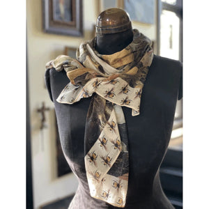 SCARF | I DREAM IN FLOWERS-Scarves & Wraps-MARKET OF STARS-Coriander