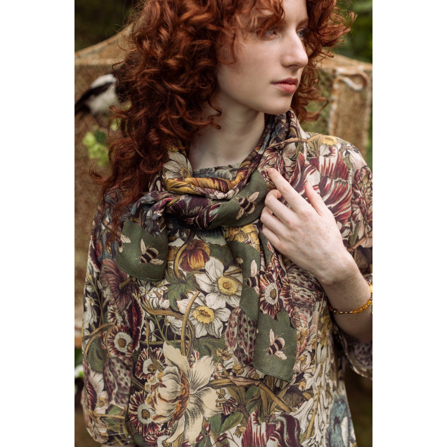 SCARF | LOVE GROWS WILD-Scarves & Wraps-MARKET OF STARS-Coriander