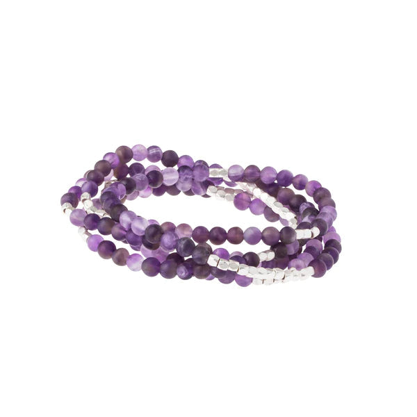 SCOUT BRACELET WRAP STONES-Jewellery-SCOUT-AMETHYST-SILVER-Coriander