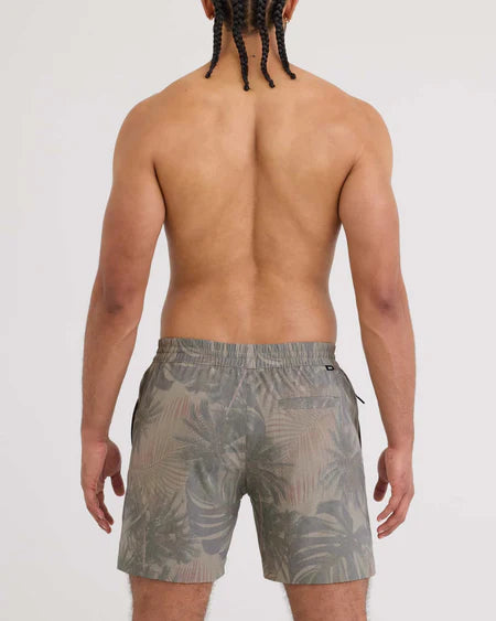 SEA TO SHORE 2N1 VOLLEY SHORTS 6" | PALM CANOPY KHAKI-Pant-SAXX-Coriander