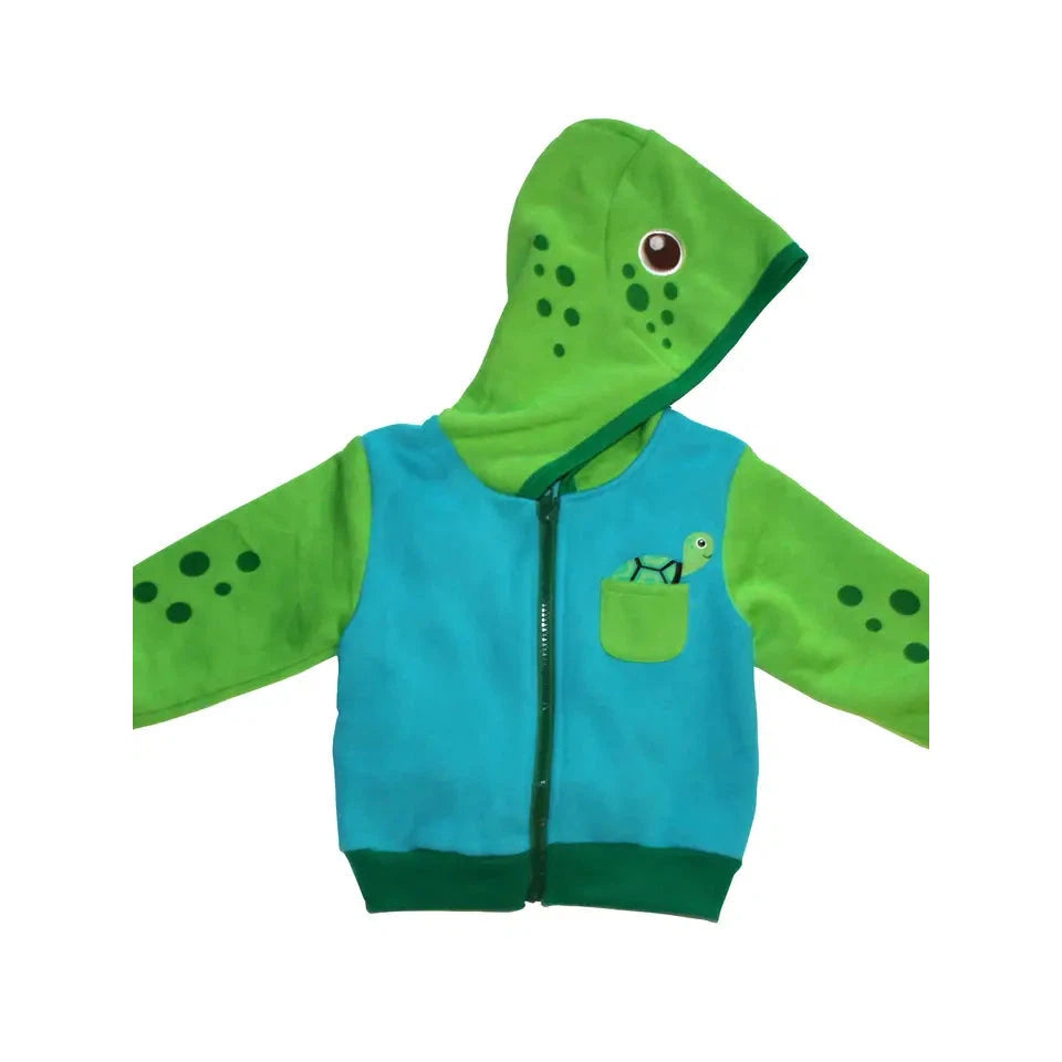 SEA TURTLE HOODIE-Kids-DOODLE PANTS-Coriander