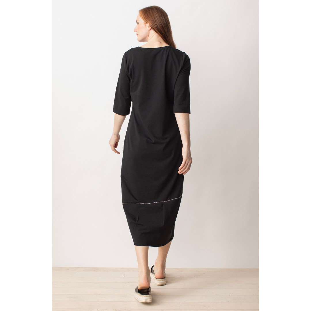 SEAMED DRESS-Dresses-LIV BY HABITAT-XSMALL-Black-Coriander