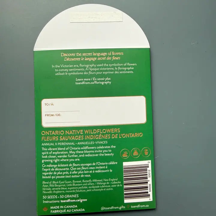 SEED PACKET | DISCOVERY: ONTARIO NATIVE WILDFLOWERS-Garden-TO & FROM GIFT CO.-Coriander