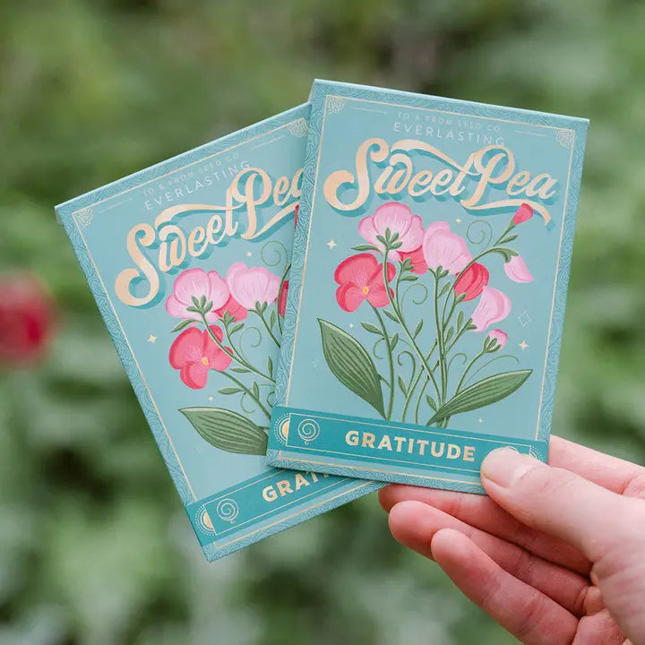 SEED PACKET | GRATITUDE: SWEET PEA-Garden-TO & FROM GIFT CO.-Coriander