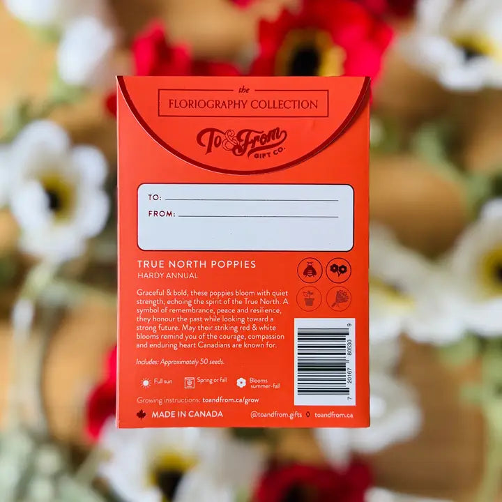 SEED PACKET | HEART: TRUE NORTH CANADA POPPIES-Garden-TO & FROM GIFT CO.-Coriander