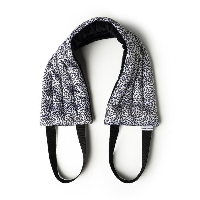 SELF CARE | HOT STUFF HEATED NECK WRAP-Lotions & Potions-LEMON LAVENDER-BLACK WHITE-Coriander