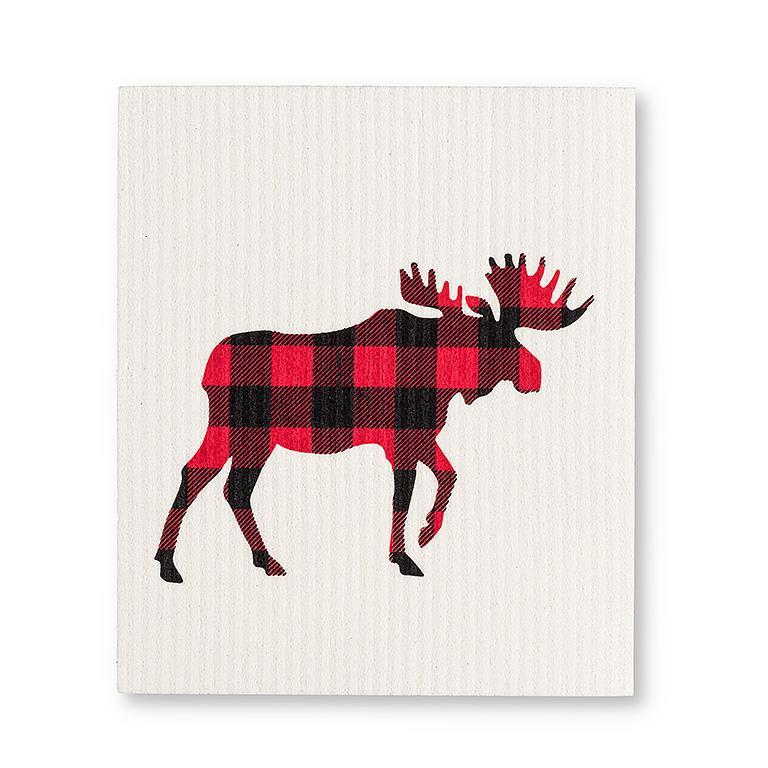 SET OF 2 DISHCLOTHS | BUFFALO CHECK MOOSE-Home-ABBOTT-Coriander