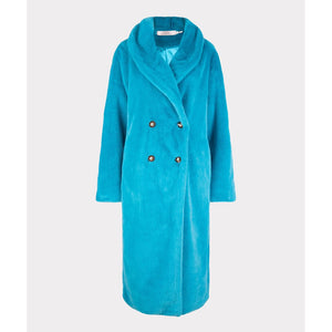 SHAWL COLLAR COAT-Jackets & Sweaters-ESQUALO-Coriander