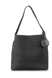 SHOULDER TOTE | WOVEN-Bags & Wallets-ILSE JACOBSEN-BLACK 001-Coriander