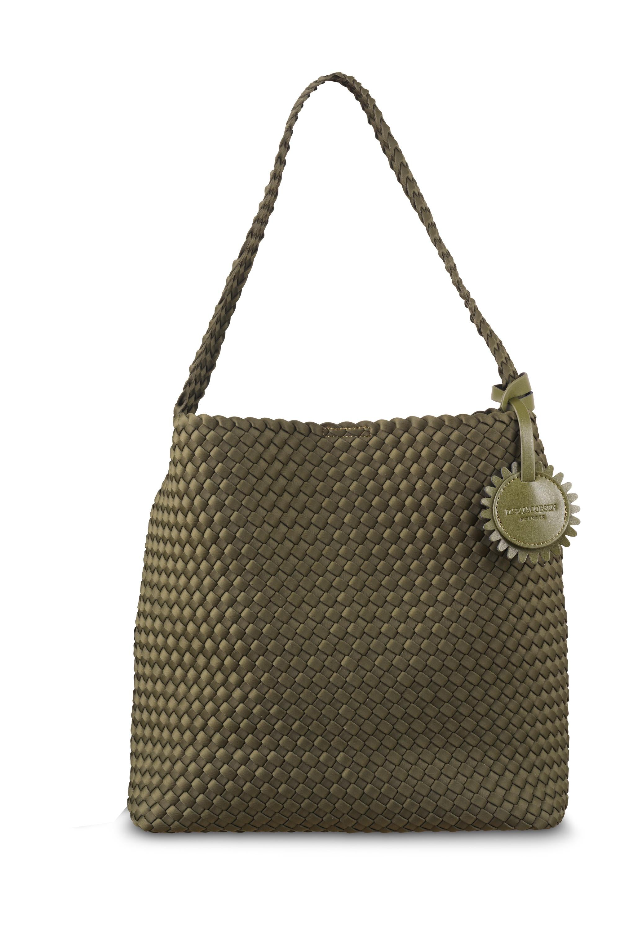 SHOULDER TOTE | WOVEN-Bags & Wallets-ILSE JACOBSEN-ARMY 410-Coriander