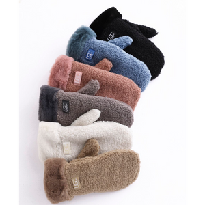 SHERPA MITTENS-Accessories-UGC FASHION-BROWN-Coriander