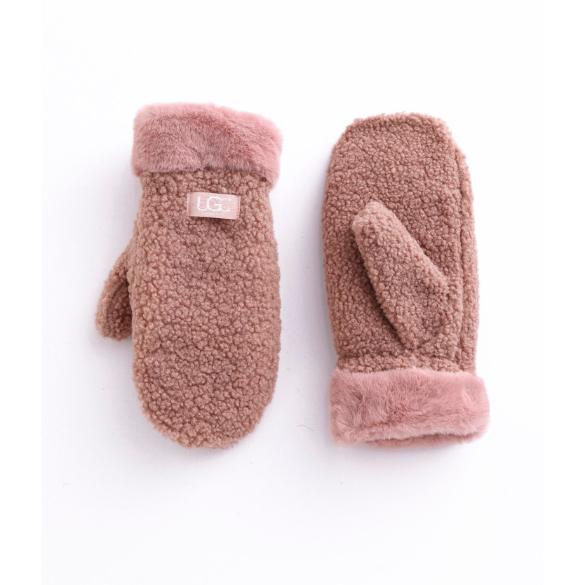 SHERPA MITTENS-Accessories-UGC FASHION-PINK-Coriander