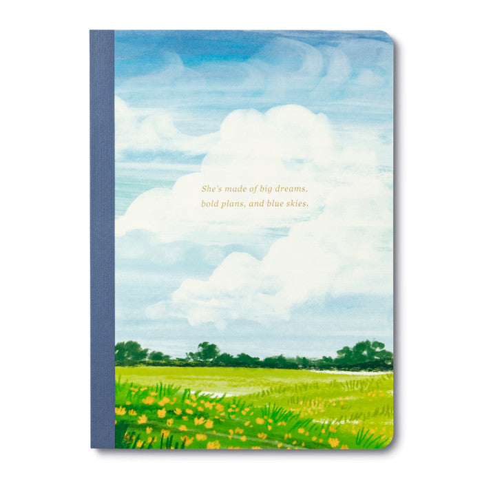 SHE'S MADE OF BIG DREAMS, BOLD PLANS, AND BLUE SKIES JOURNAL-Books & Stationery-COMPENDIUM-Coriander