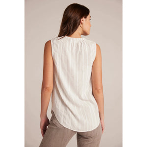 SHIRRED NECK SLEEVELESS PULLOVER-Tops-BELLA DAHL-Coriander