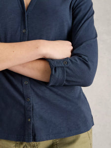 SHIRT | ANNIE JERSEY: NAVY-Tops-WHITE STUFF-Coriander